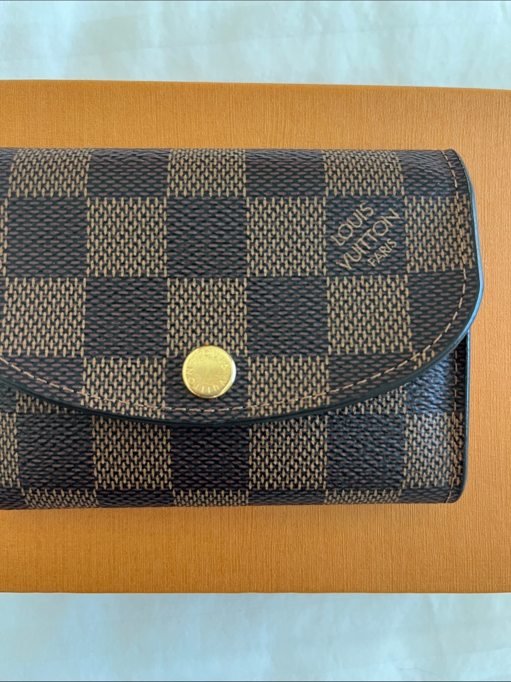 Louis Vuitton Damier Ebene Checkerboard Compact Wallet in Brown - Picture 3 of 10